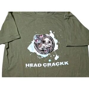 Head Crackk Mens Shirt Sleeve T Shirt Size Medium Skull Skateboard Gothic Grunge